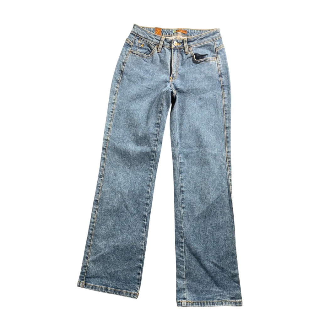 Aura Wrangler Jeans Womens 26 Blue Straight Leg Low Rise Western Rodeo